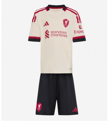 Liverpool Virgil van Dijk #4 Udebanetrøje Børn 2025-26 Kortærmet (+ Korte bukser)
